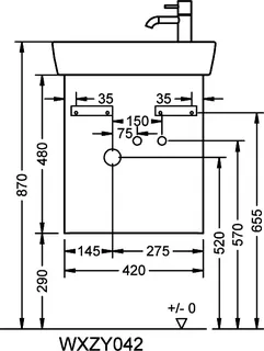 sanibel-Waschtisch-Unterbau 2.0 FLEX WXZY042R 420mm breit Tür rechts Graphit Matt – Bild 3
