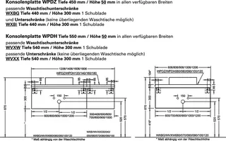 sanibel-Unterschrank 2.0 FLEX WXBI030 zu Konsole 300x300x440mm Basaltgrau – Bild 3