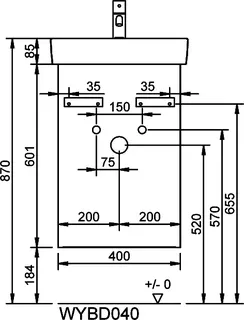 sanibel-Waschtisch-Unterbau FLEX PLUS WYBD040L 400mm breit Tür links Basaltgrau – Bild 3