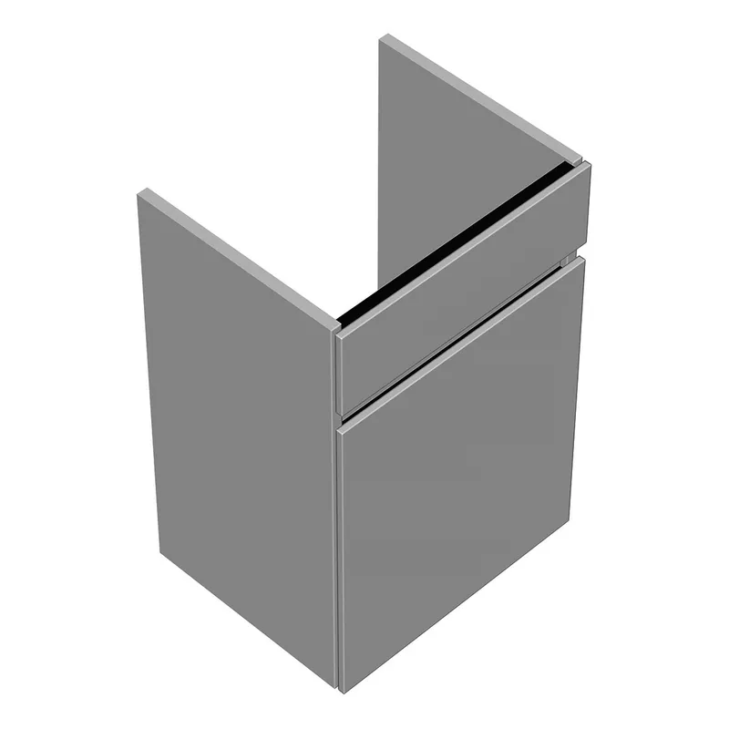 sanibel-Waschtisch-Unterbau FLEX PLUS WYBD040L 400mm breit Tür links Weiß Matt Lack