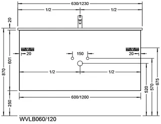 sanibel-Waschtisch-Unterbau 2.0 FLEX WVLB060 600mm breit Schubl/Auszug Basaltgrau – Bild 3