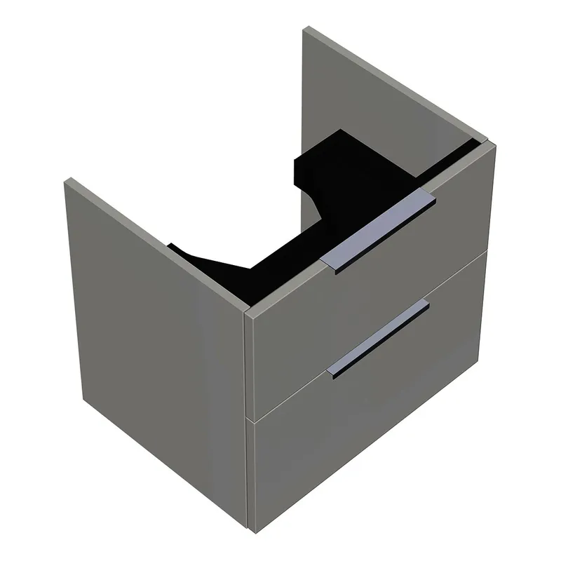 sanibel-Waschtisch-Unterbau 2.0 FLEX WYAA056 560mm breit Schubl/Auszug Weiß Glänzend