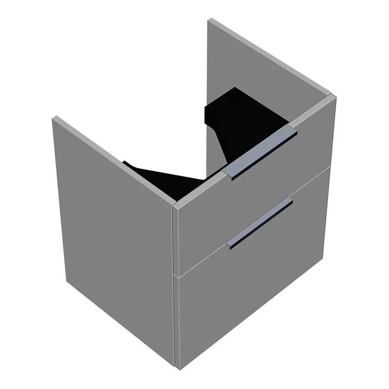 sanibel-Waschtisch-Unterbau 2.0 FLEX WYAD056 560mm breit Schubl/Auszug Weiß Matt