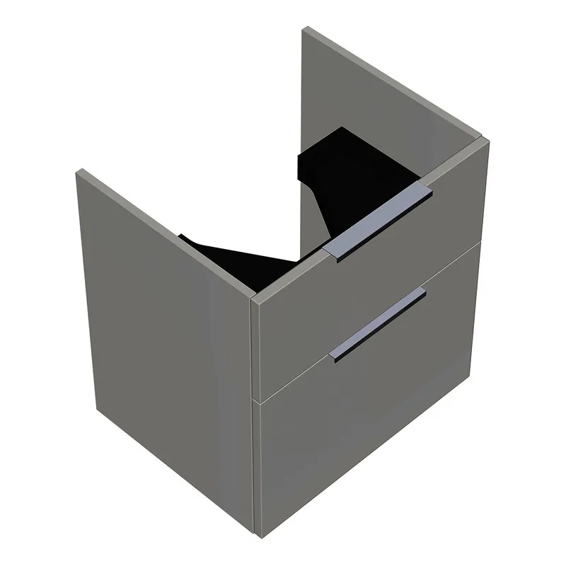 sanibel-Waschtisch-Unterbau 2.0 FLEX WYAD056 560mm breit Schubl/Auszug Weiß Glänzend