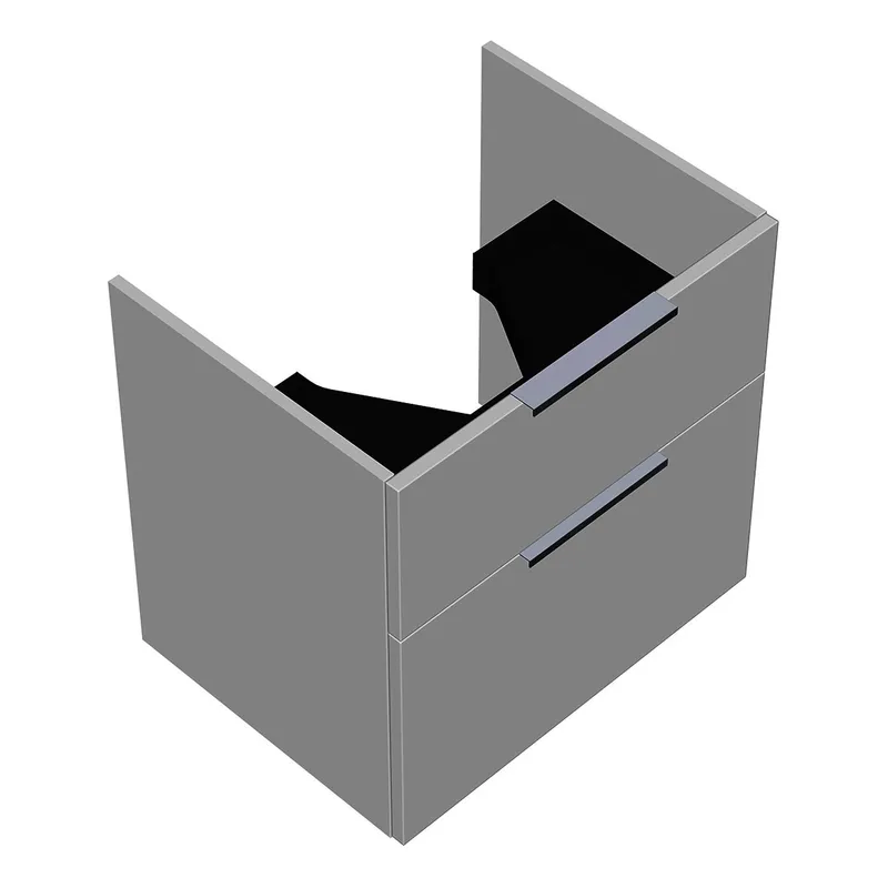 sanibel-Waschtisch-Unterbau 2.0 FLEX WYAG061 610mm breit Schubl/Auszug Weiß Matt