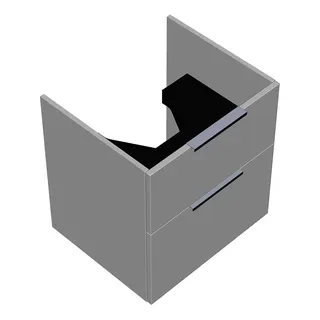 sanibel-Waschtisch-Unterbau 2.0 FLEX WYAI057 570mm breit Schubl/Auszug Weiß Matt