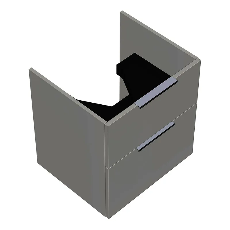 sanibel-Waschtisch-Unterbau 2.0 FLEX WYAI057 570mm breit Schubl/Auszug Weiß Glänzend