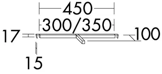 sanibel-Innenorganisation FLEX PLUS 1tlg ACEN045 für Auszüge 450mm breit Anthraz.