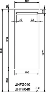 sanibel-Mittelschrank FLEX PLUS UHFG040L links 400x970mm Basaltgrau – Bild 3