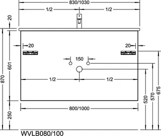 sanibel-Waschtisch-Unterbau 2.0 FLEX WVLB080 800mm breit Schubl/Auszug Basaltgrau – Bild 3