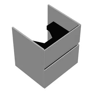 sanibel-Waschtisch-Unterbau FLEX PLUS WYBO055 550mm breit Schubl/Auszug Weiß Glänzend