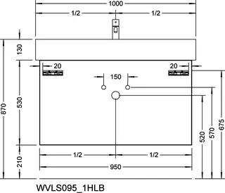 sanibel-Waschtisch-Unterbau 2.0 FLEX WVLS095 950mm breit Schubl/Auszug Basaltgrau – Bild 3
