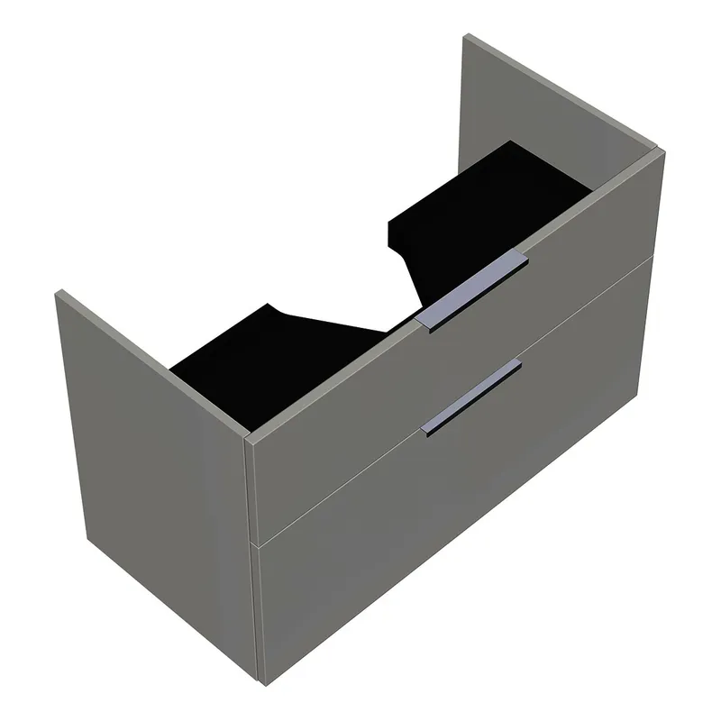 sanibel-Waschtisch-Unterbau 2.0 FLEX WYAG096 960mm breit Schubl/Auszug Weiß Glänzend