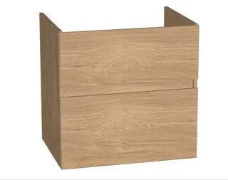 sanibel-Waschtisch-Unterbau FLEX PLUS WYBJ061 610mm breit Schubl/Auszug Eiche Cashmere – Bild 1