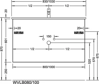 sanibel-Waschtisch-Unterbau 2.0 FLEX WVLB100 1000mm breit Schubl/Auszug Basaltgrau – Bild 3
