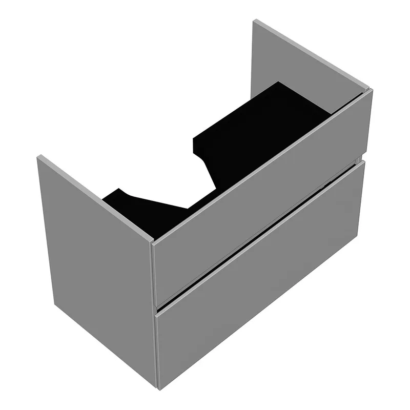 sanibel-Waschtisch-Unterbau FLEX PLUS WYAT085L 850mm breit Schubl/Auszug Weiß Glänzend