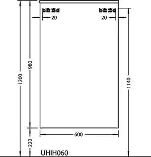 sanibel-Mittelschrank 2.0 FLEX UHIH060 600x980mm Basaltgrau – Bild 3