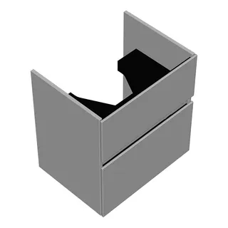 sanibel-Waschtisch-Unterbau FLEX PLUS WYAM057 570mm breit Schubl/Auszug Weiß Matt Lack