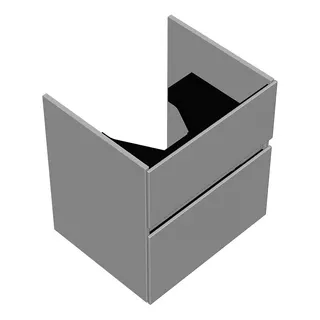 sanibel-Waschtisch-Unterbau FLEX PLUS WYAS055 550mm breit Schubl/Auszug Weiß Matt Lack