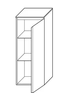 sanibel-Mittelschrank FLEX PLUS UHFG040R rechts 400x970mm Weiß Matt Lack – Bild 2
