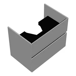 sanibel-Waschtisch-Unterbau FLEX PLUS WYAN075 750mm breit Schubl/Auszug Weiß Matt Lack – Bild 1
