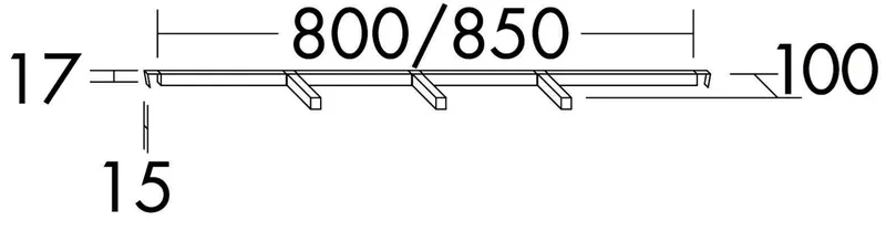 sanibel-Innenorganisation FLEX PLUS 3tlg ACEN080 für Auszüge 800mm breit Anthraz.