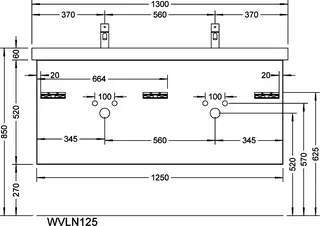 sanibel-Waschtisch-Unterbau 2.0 FLEX WVLN125 1250mm 2 Schubl/2 Auszüge Basaltgrau – Bild 3