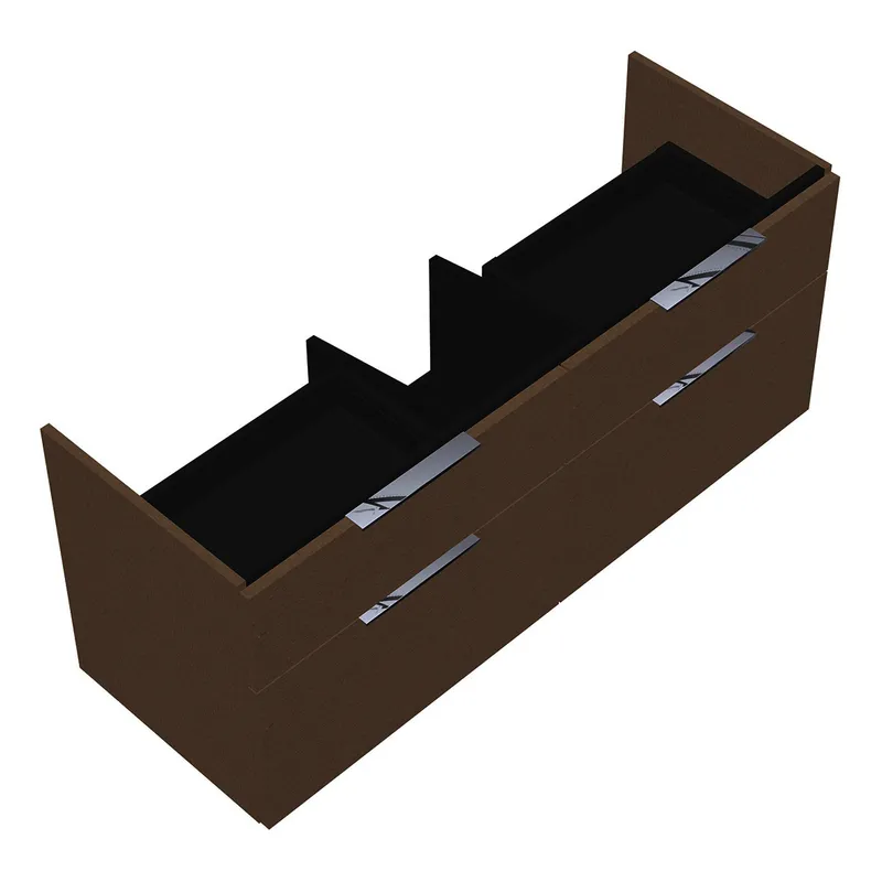 sanibel-Waschtisch-Unterbau 2.0 FLEX WVLO125 1250mm 2 Schubl/2 Auszüge Basaltgrau