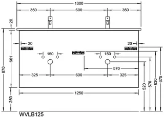 sanibel-Waschtisch-Unterbau 2.0 FLEX WVLB125 1250mm 2 Schubl/2 Auszüge Basaltgrau – Bild 3