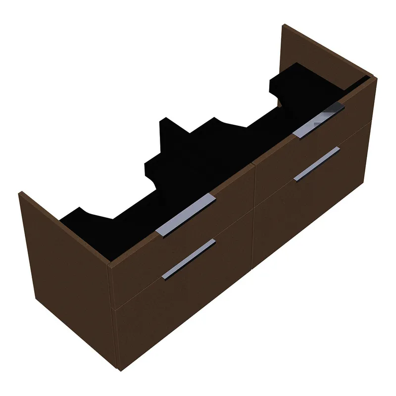 sanibel-Waschtisch-Unterbau 2.0 FLEX WXBF125 1250mm 2 Schubl/2 Auszüge Basaltgrau