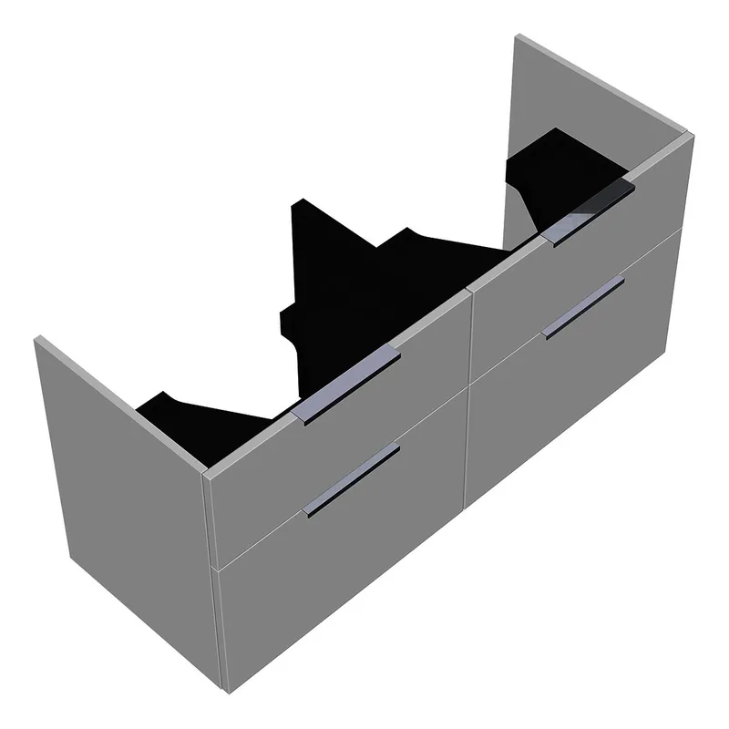 sanibel-Waschtisch-Unterbau 2.0 FLEX SGXC126 1260mm 2 Schubl/2 Auszüge Weiß Matt