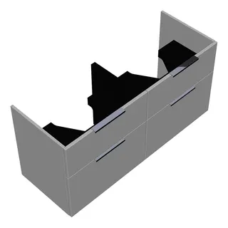 sanibel-Waschtisch-Unterbau 2.0 FLEX SGXC126 1260mm 2 Schubl/2 Auszüge Weiß Matt