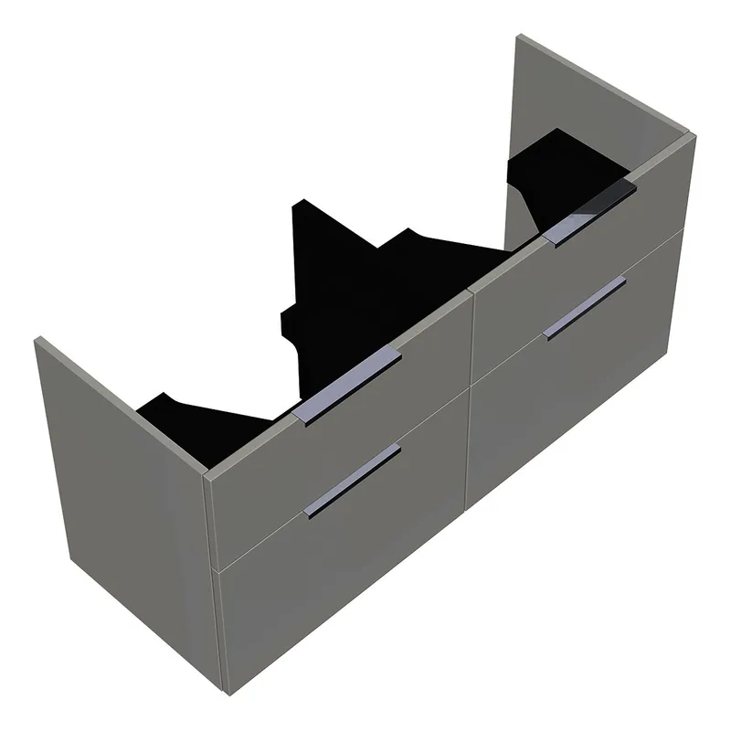 sanibel-Waschtisch-Unterbau 2.0 FLEX SGXC126 1260mm 2 Schubl/2 Auszüge Weiß Glänzend