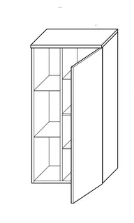 sanibel-Mittelschrank 2.0 FLEX UHGZ050R rechts 500x980mm Basaltgrau – Bild 2