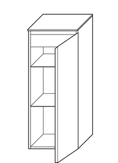 sanibel-Mittelschrank FLEX PLUS UHFH040R rechts 400x970mm Schilf Lack – Bild 2