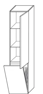 sanibel-Hochschrank FLEX PLUS HSPG040R rechts 400x1760mm Eiche Cashmere – Bild 2