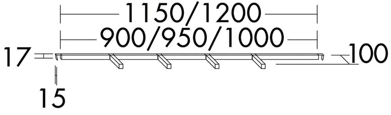 sanibel-Innenorganisation FLEX PLUS 4tlg ACEN095 für Auszüge 950mm breit Anthraz.