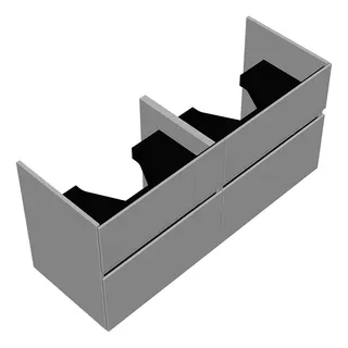 sanibel-Waschtisch-Unterbau FLEX PLUS SGXH126 1260mm 2 Schubl/2 Auszüge Weiß Matt