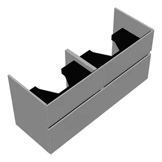 sanibel-Waschtisch-Unterbau FLEX PLUS SGXJ125 1250mm 2 Schubl/2 Auszüge Weiß Matt