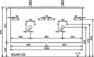 sanibel-Waschtisch-Unterbau FLEX PLUS SGXK125 1250mm 2 Schubl/2 Auszüge Weiß Matt – Bild 3