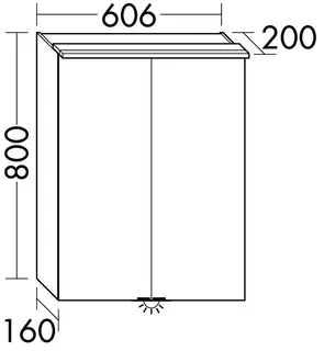 sanibel-Spiegelschrank FLEX PLUS SPUI060 LED-Waschtisch 606x800x200mm verspiegelt – Bild 2