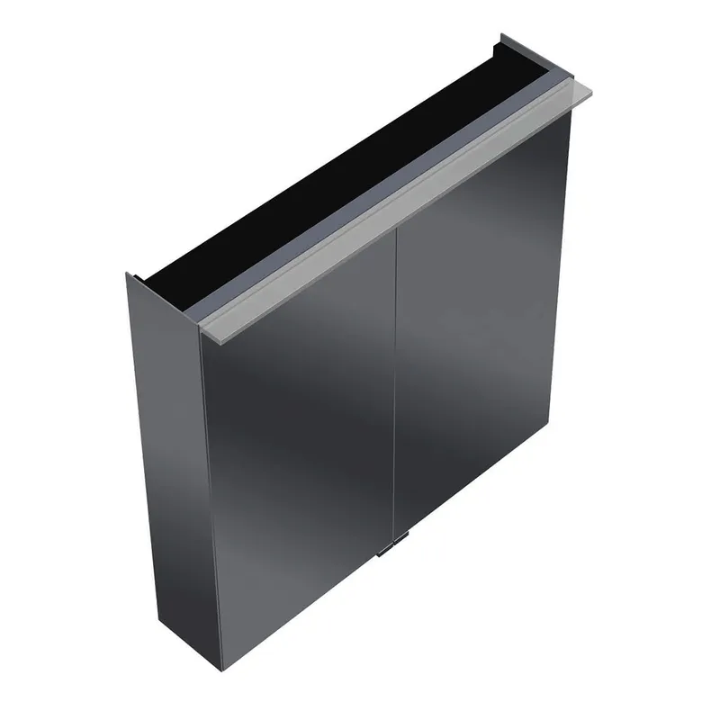 sanibel-Spiegelschrank FLEX PLUS SPUH080 LED 806x800x200mm verspiegelt