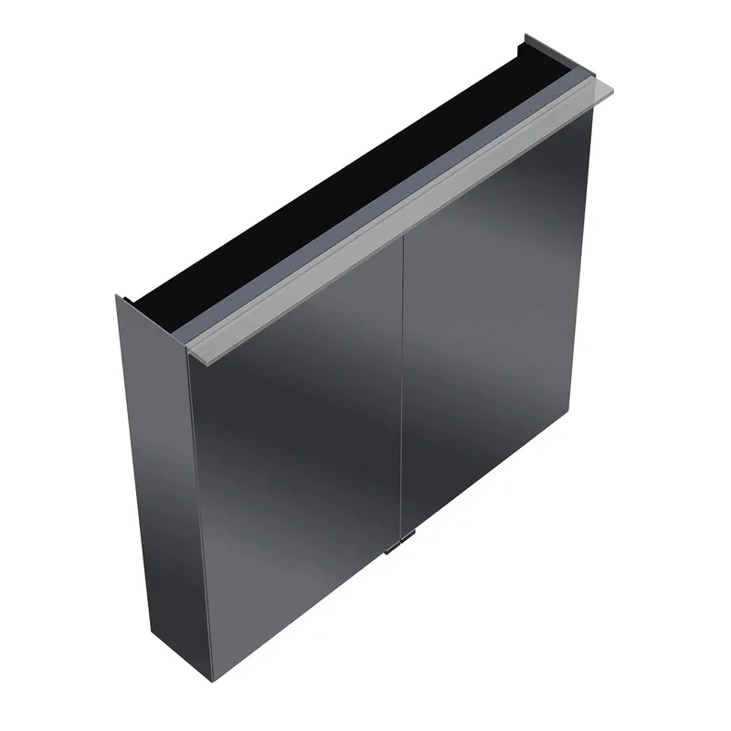 sanibel-Spiegelschrank FLEX PLUS SPUH090 LED 906x800x200mm verspiegelt