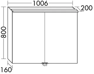 sanibel-Spiegelschrank FLEX PLUS SPUI100 LED-Waschtisch 1006x800x200mm verspiegelt – Bild 2