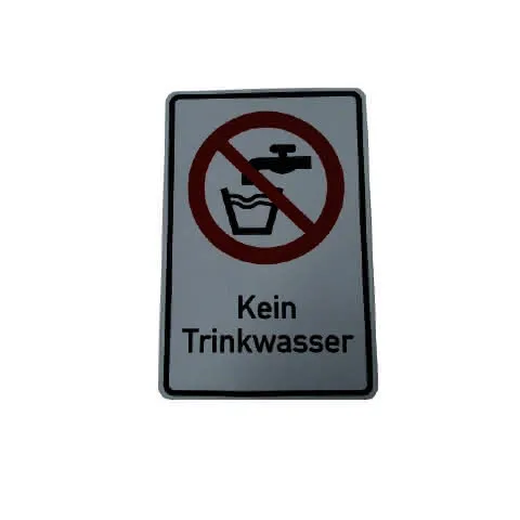 IW Verbotsschild mit Text