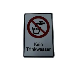 IW Verbotsschild mit Text