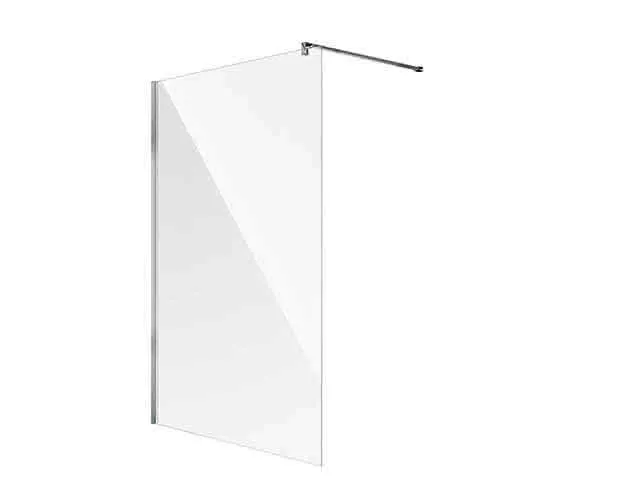 Koralle Trennwand WalkIn SL450 WWBO 120 1185-1200x2000 Silber poliert ESG trans.
