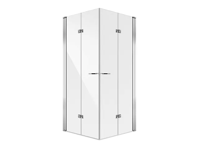 Koralle Eckdusche Schenkel SL450 EFTBOS R 90 885-900x2000 Silber poliert ESG trans.