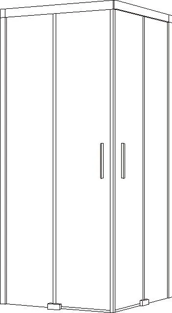 Koralle Eckdusche Schk S600Plus EDS2BO L 120 1185-1200x2000 sih/Fumo ESG transparent