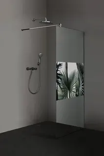 Inloop Color Series Palmblätter 1200x2100mm Beschlag chrom